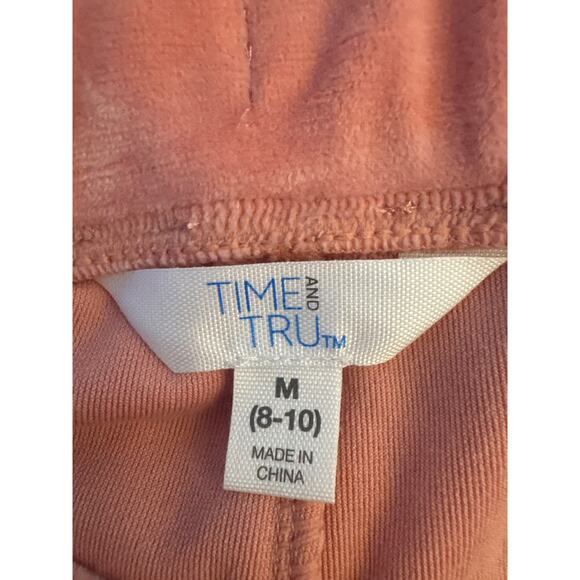 Time and Tru Pink Plush Lounge Pants Medium - Picture 5 of 6